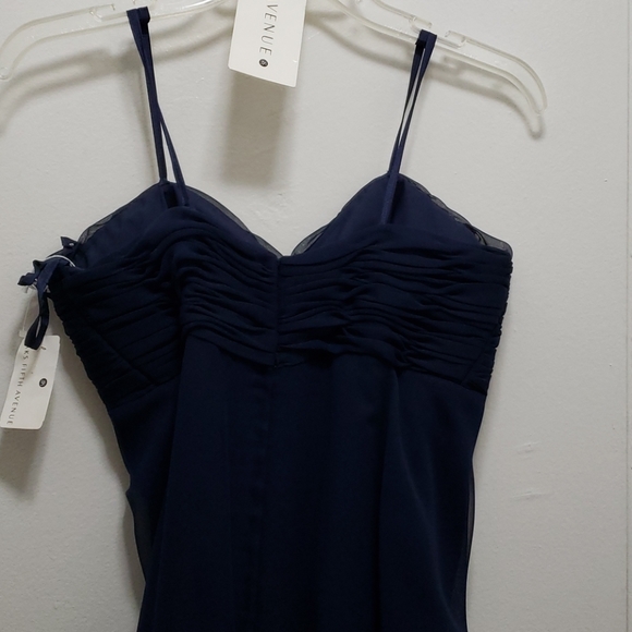 Vintage Navy Gown Formal Wedding Dress Saks - Picture 8 of 12